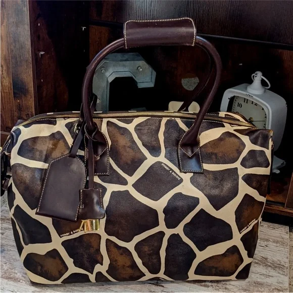 Dooney and Bourke Giraffe Print Weekend Bag - Picture 1 of 16